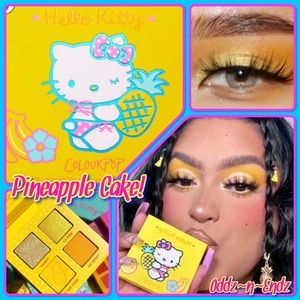 SOLD❌FINAL PRICE!/HP🥳 Hello Kitty x ColourPop Pineapple🍍Cake Eyeshadow Quad!